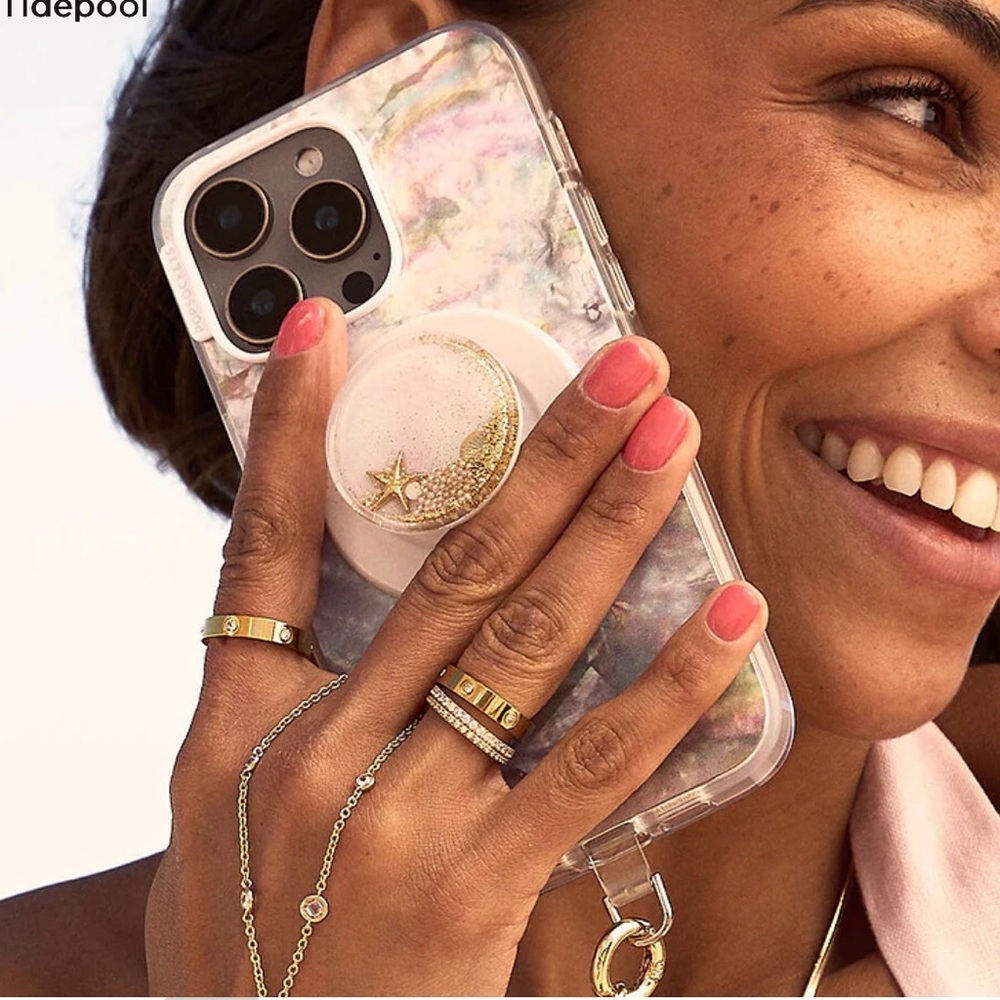 PopSockets PopGrip MagSafe Tide Pool (Gold Shell & Star Float) – Like New - Picture 4 of 4